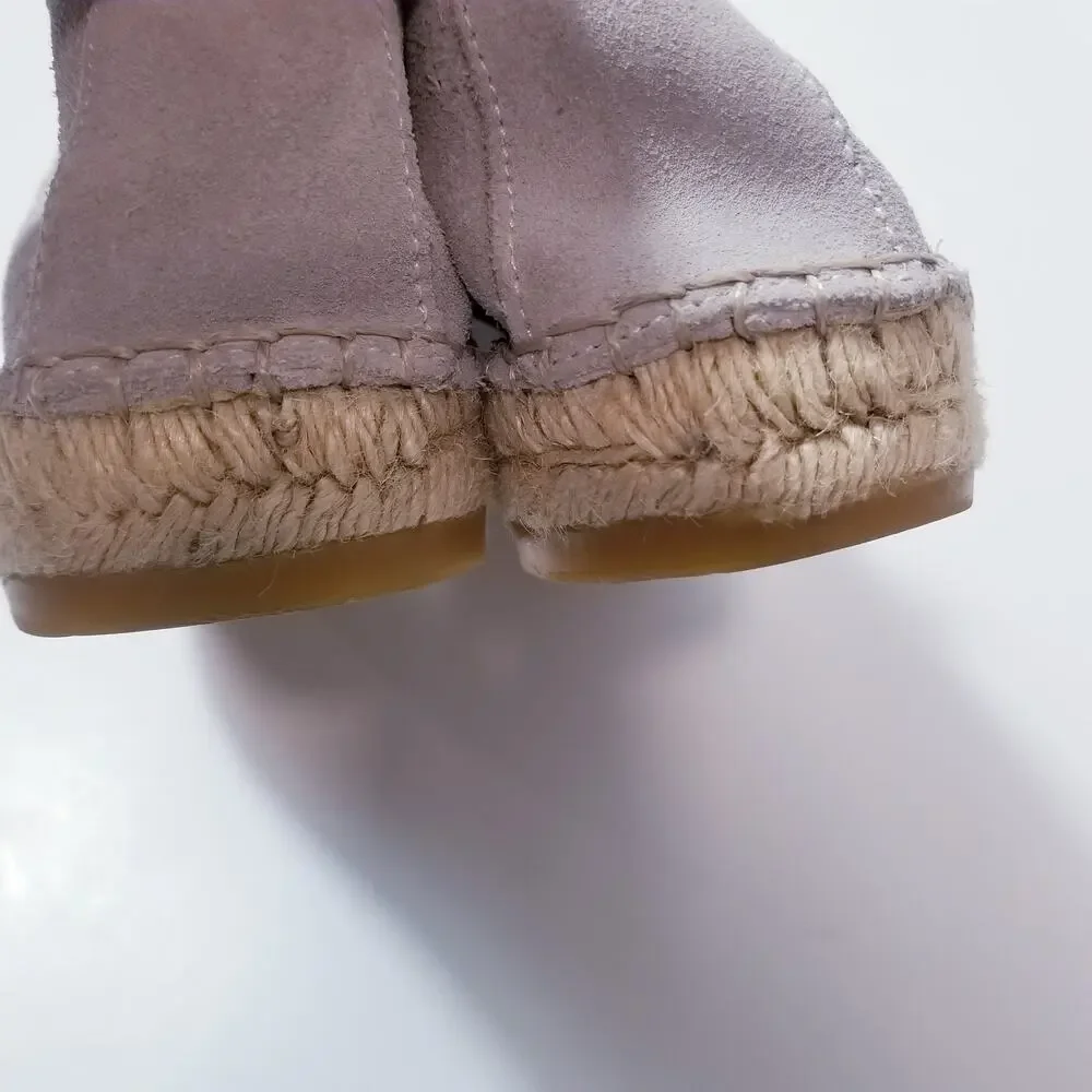 Fabiola Gray Suede leather Slip On Espadrilles Shoes Made in Spain